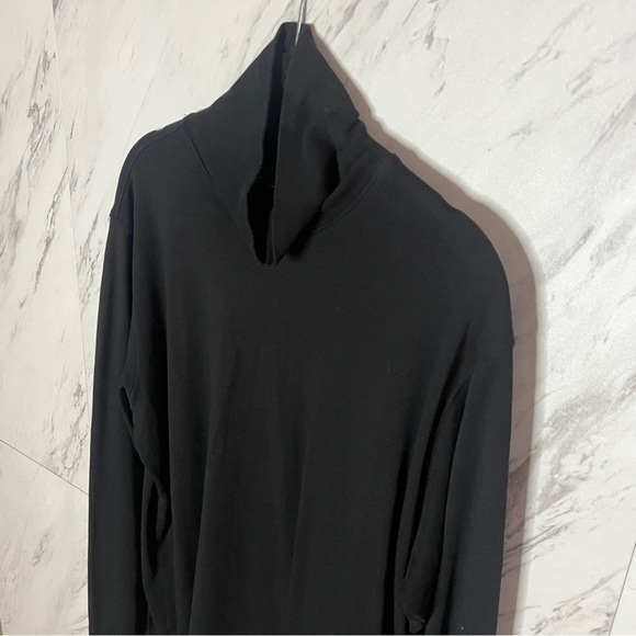 Eddie Bauer Black Cotton Turtle Neck SZ L - Picture 2 of 5